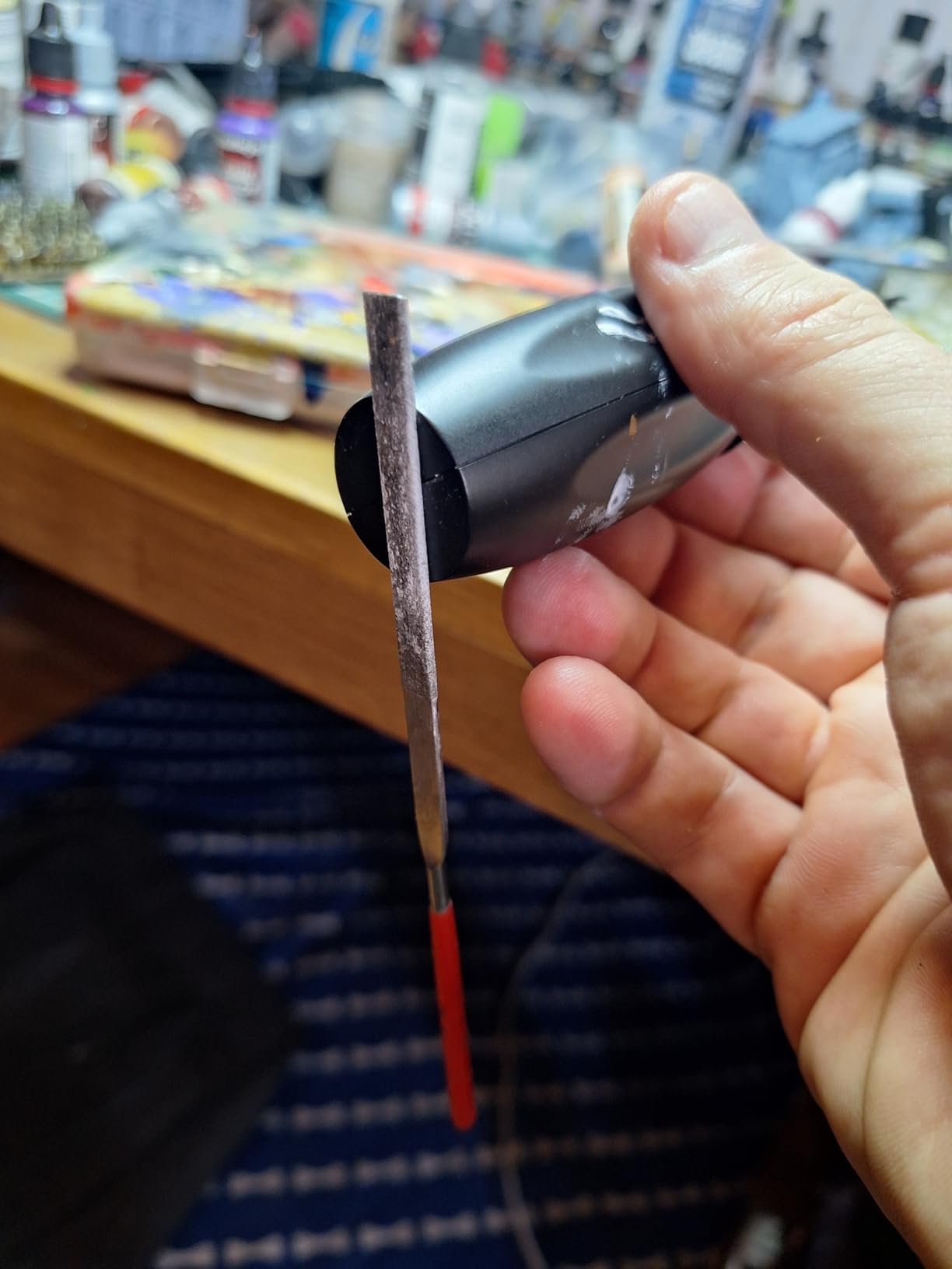 WH01 Painting Handle for Wargame Miniautres with Model Bases (Black) customer photo 1