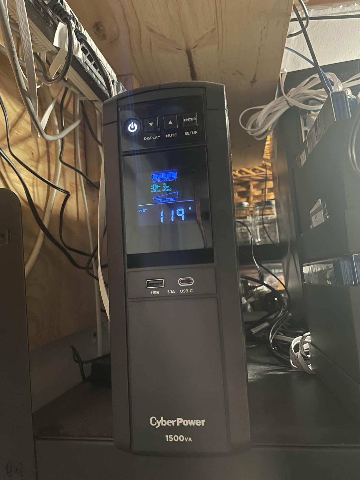 CyberPower CP1500PFCRM2U PFC Sinewave UPS Battery Backup and Surge Protector, 1500VA/1000W, 8 Outlets, AVR, Short Depth 2U Rackmount, UL Certified customer photo 1