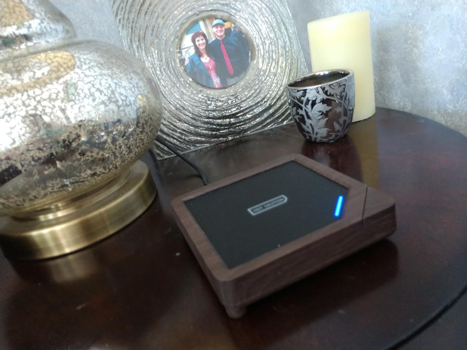 Coffee Mug Warmer with 2 USB Charging Ports: Auto Shut-Off Candle Wax Warmer - Heated Beverage Coffee Accessories for Home Office Desk - U1 Black customer photo 2