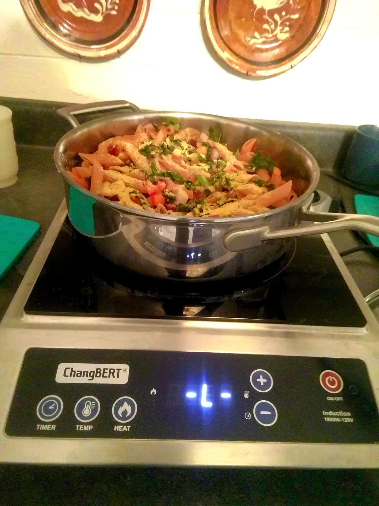 ChangBERT Induction Cooktop, Commercial Grade Portable Cooker, Large 8 inch Heating Coil, Premium Stainless Steel Countertop Burner with NSF Certified, 10 Hours Timer Powerful 1800W Professional Hot Plate customer photo 2
