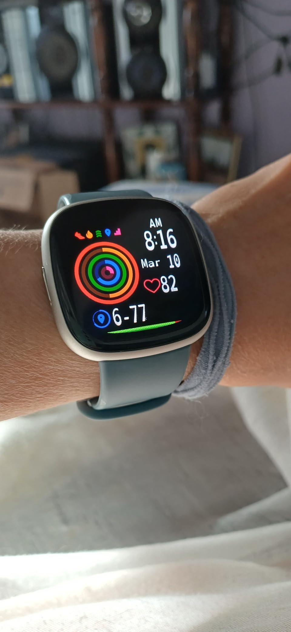 Google Fitbit Versa 4 Fitness Smartwatch, - Waterfall Blue/Platinum | Daily Readiness, 3-month Google Health Premium Membership included, GPS, 40+ exercise modes, sleep tracking customer photo 2