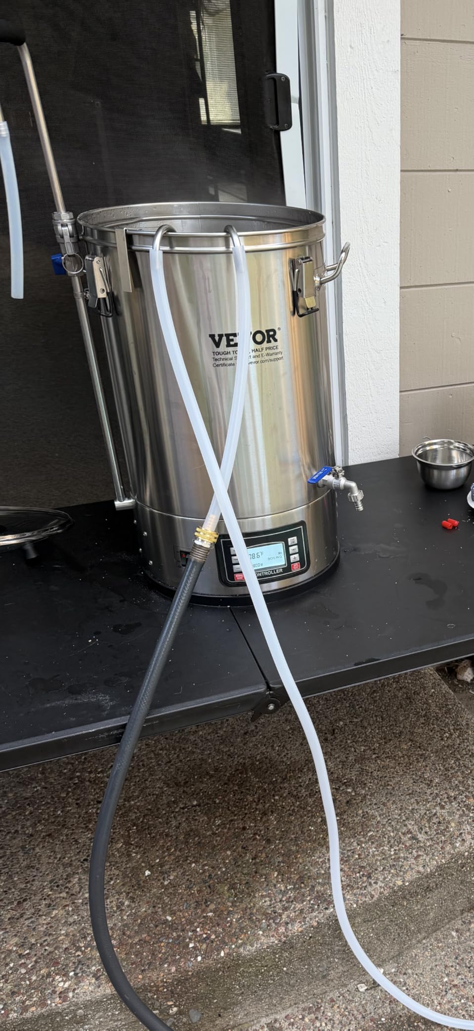 VEVOR Electric Brewing System, 9.2 Gal/35 L Brewing Pot, All-in-One Home Beer Brewer w/Pump, Mash Boil Device w/Panel, Auto/Manual Mode 100-1800W Power 25-100℃ Temp 1-180 min Timer Recipe Memory customer photo 2