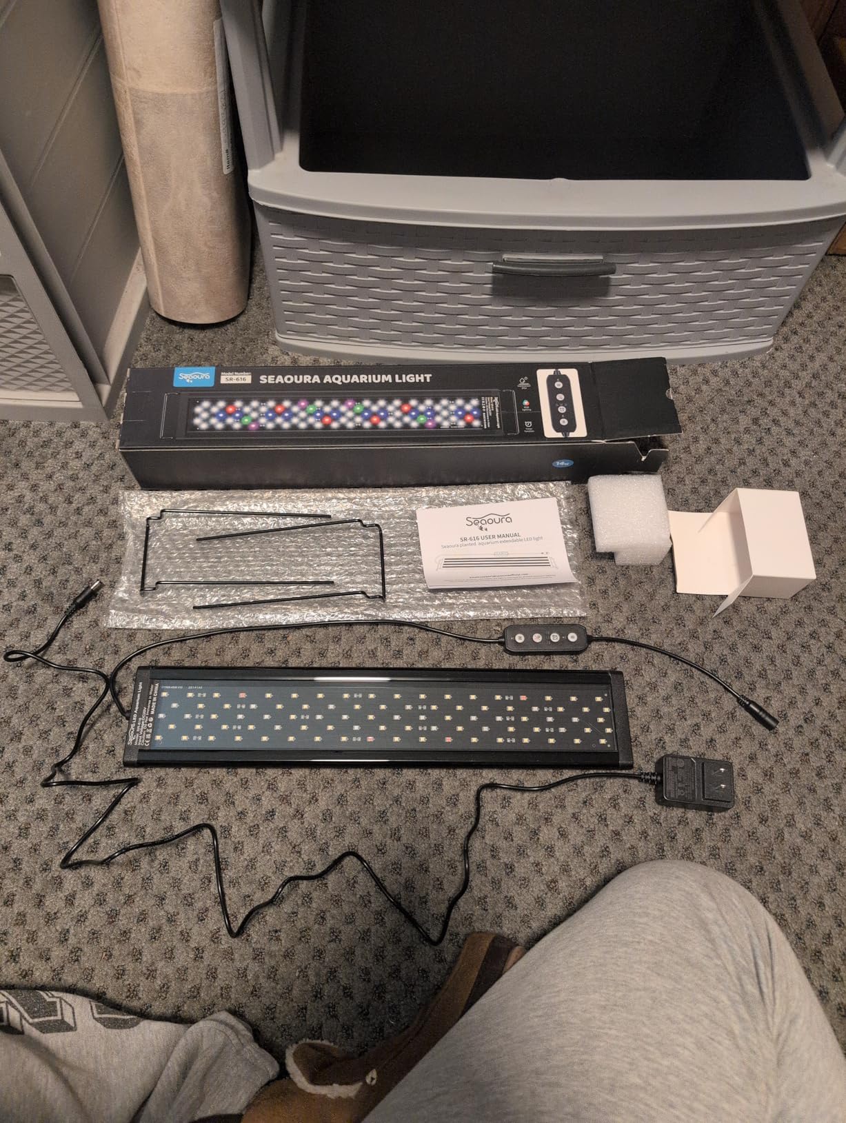 SEAOURA Led Aquarium Light for Plants-Full Spectrum Fish Tank Light with Timer Auto On/Off, 18-24 Inch, Adjustable Brightness, White Blue Red Green Pink LEDs with Extendable Brackets for Freshwater customer photo 2