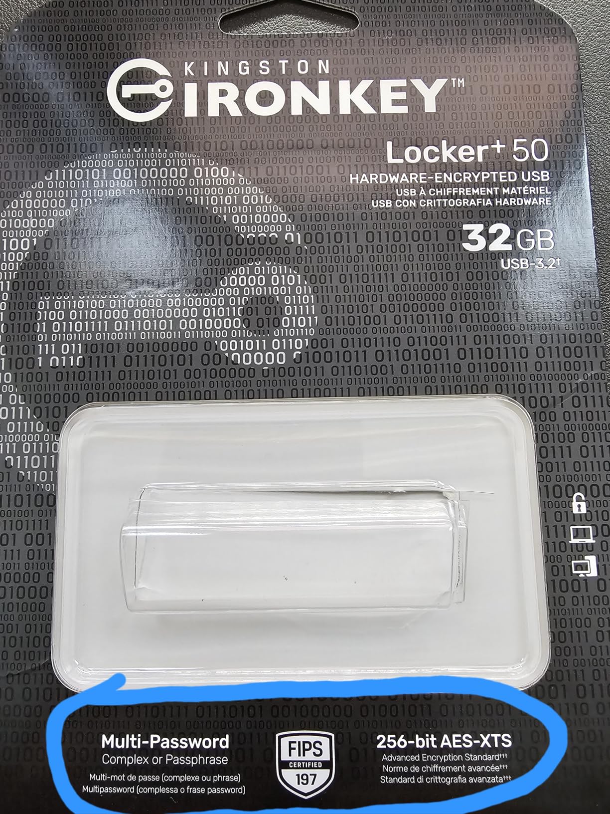 Kingston Ironkey Locker+ 50 128GB Encrypted USB Flash Drive | USB 3.2 Gen 1 | XTS-AES Protection | Multi-Password Security Options | Automatic Cloud Backup | Metal Casing customer photo 1