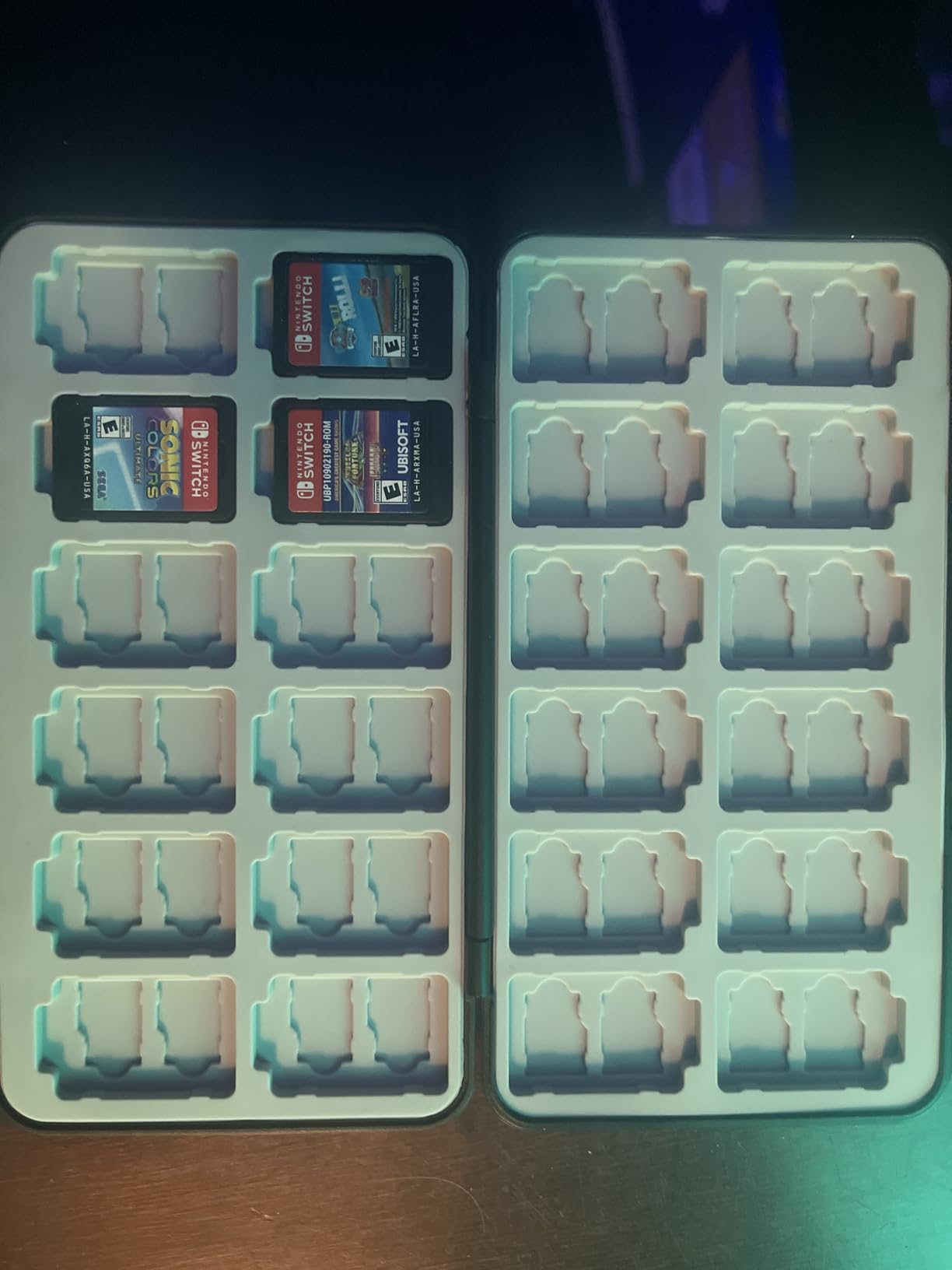 FYY Nintendo Switch Game Case Holder for Switch 2 Cartridge Case with 24 Game Card Slots & 48 Micro SD Card Slots, Hard Shell, Silicone Lining Black customer photo 2