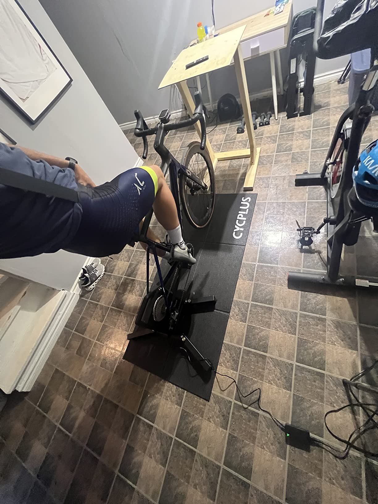 CYCPLUS T2 Smart Bike Trainer - 2200W Brushless Motor, 20% Gradient Simulator, BLE & ANT+ Dual Mode, Virtual Shifting, Triple Silent Design for Realistic Indoor Cycling(2025 Upgrade) customer photo 1