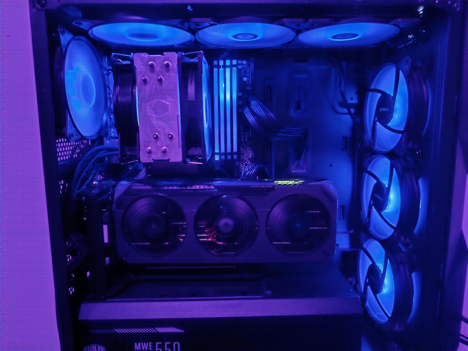 MasterAccessory Vertical GPU Card Holder Kit V3 Black, Premium Riser Cable PCI-E 4.0 x16-165mm, PCIe 3.0 Compatible, Adjustable Length for E-ATX|ATX|Micro ATX Case (MCA-U000R-KFVK03) customer photo 1