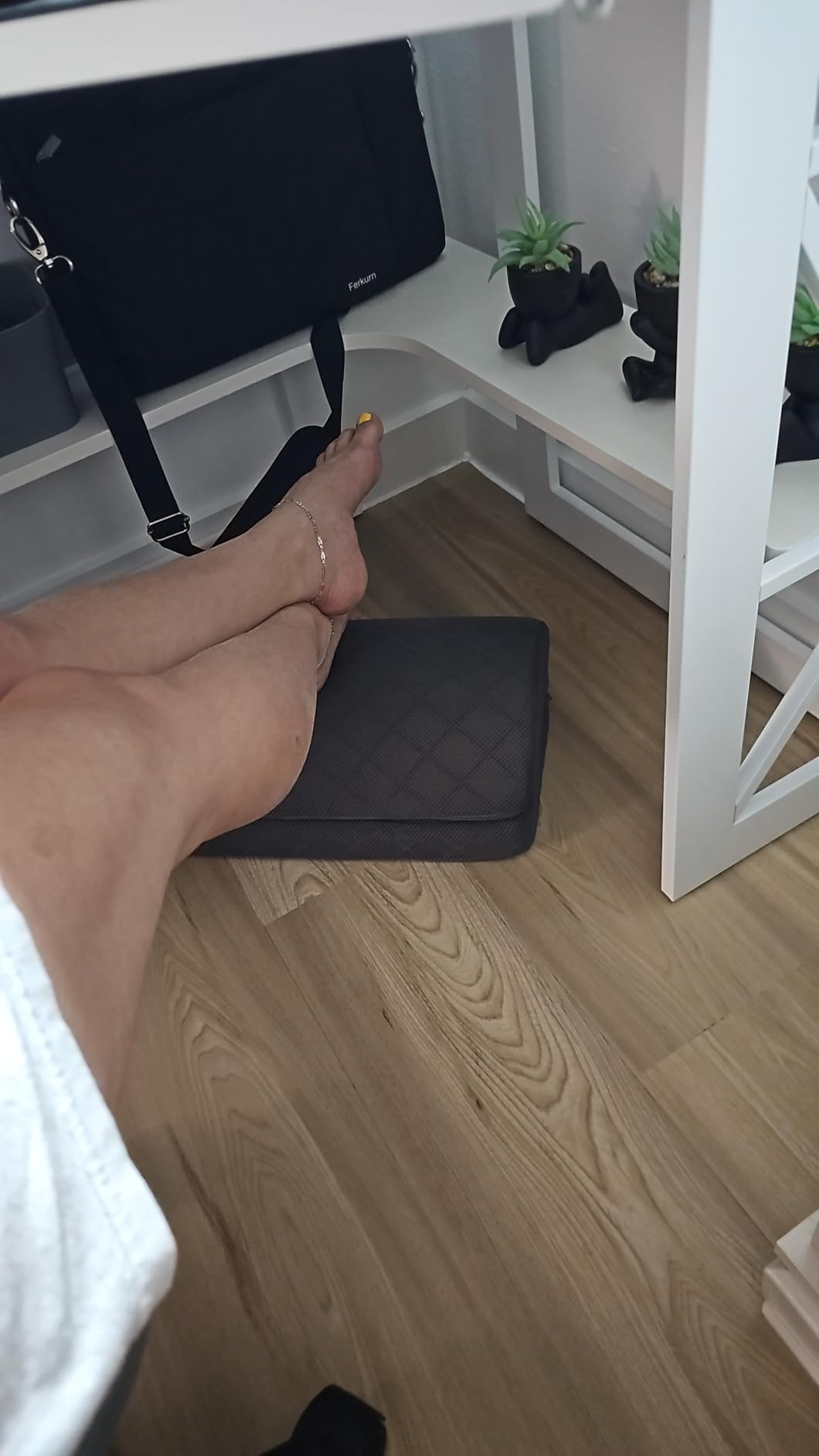 Foot Rest,Desk & Gaming Accessories,Foot Rest for Under Desk at Work,Comfortable Footrest with 2 Adjustable Heights & Removable Cover, Office Desk Accessories customer photo 1