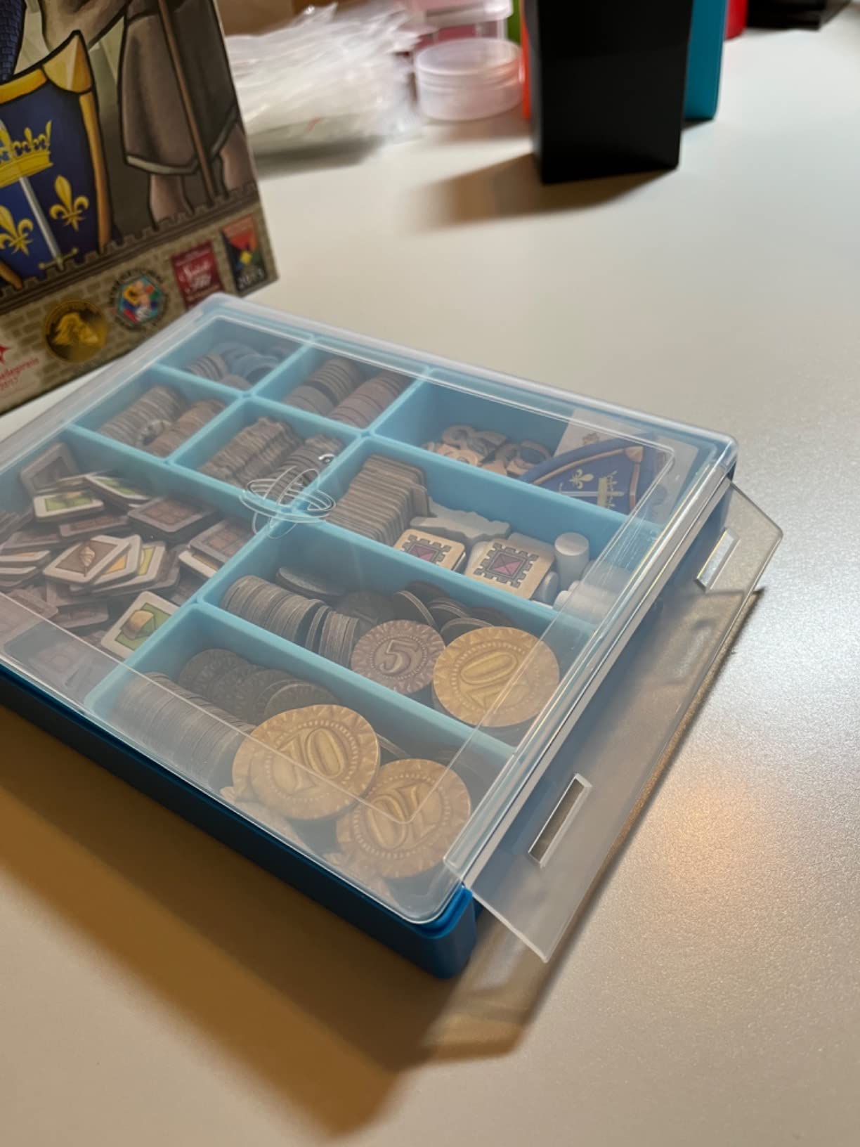 Token Silo Convertible | Store & Organize Board Game Tokens | 9 Removable Trays in 3 Different Sizes | Stackable | Convenient Space-Saving Design | Lime Green Color | Made by Gamegenic customer photo 1