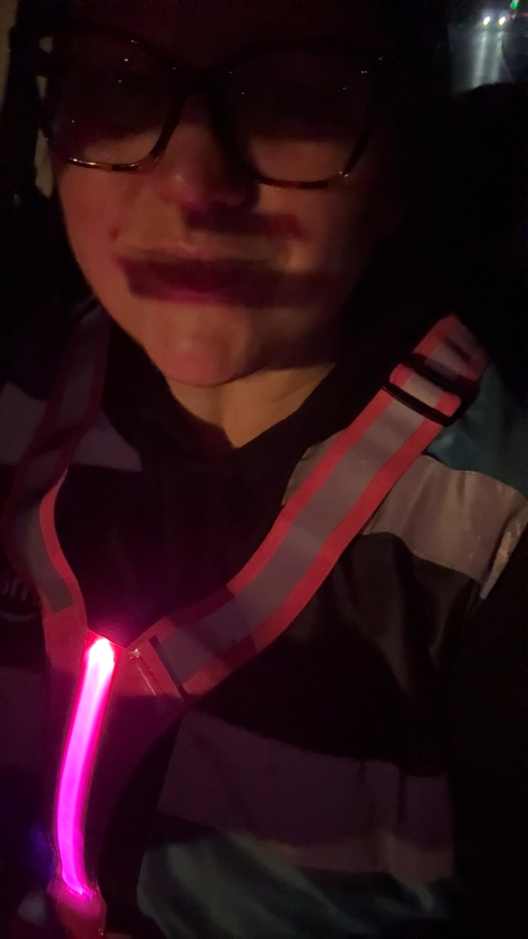 LED Reflective Running Vest Gear,Light Up Vest Runners Night Walking USB Rechargeable,Up to 11hrs Light with Adjustable Waist/Shoulder for Women Men Kids customer photo 2