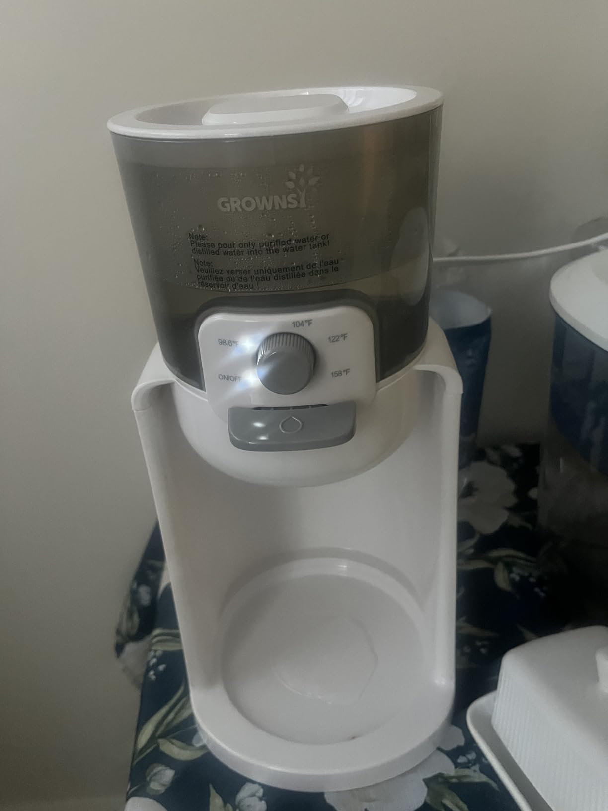 GROWNSY Instant Baby Bottle Warmer, Precise 4 Temperatures Control | Night Light, Midnight Feeding | Warm Water Dispenser for Formula in Seconds | 72H Smart Thermostat, Easy Keep Warm customer photo 1