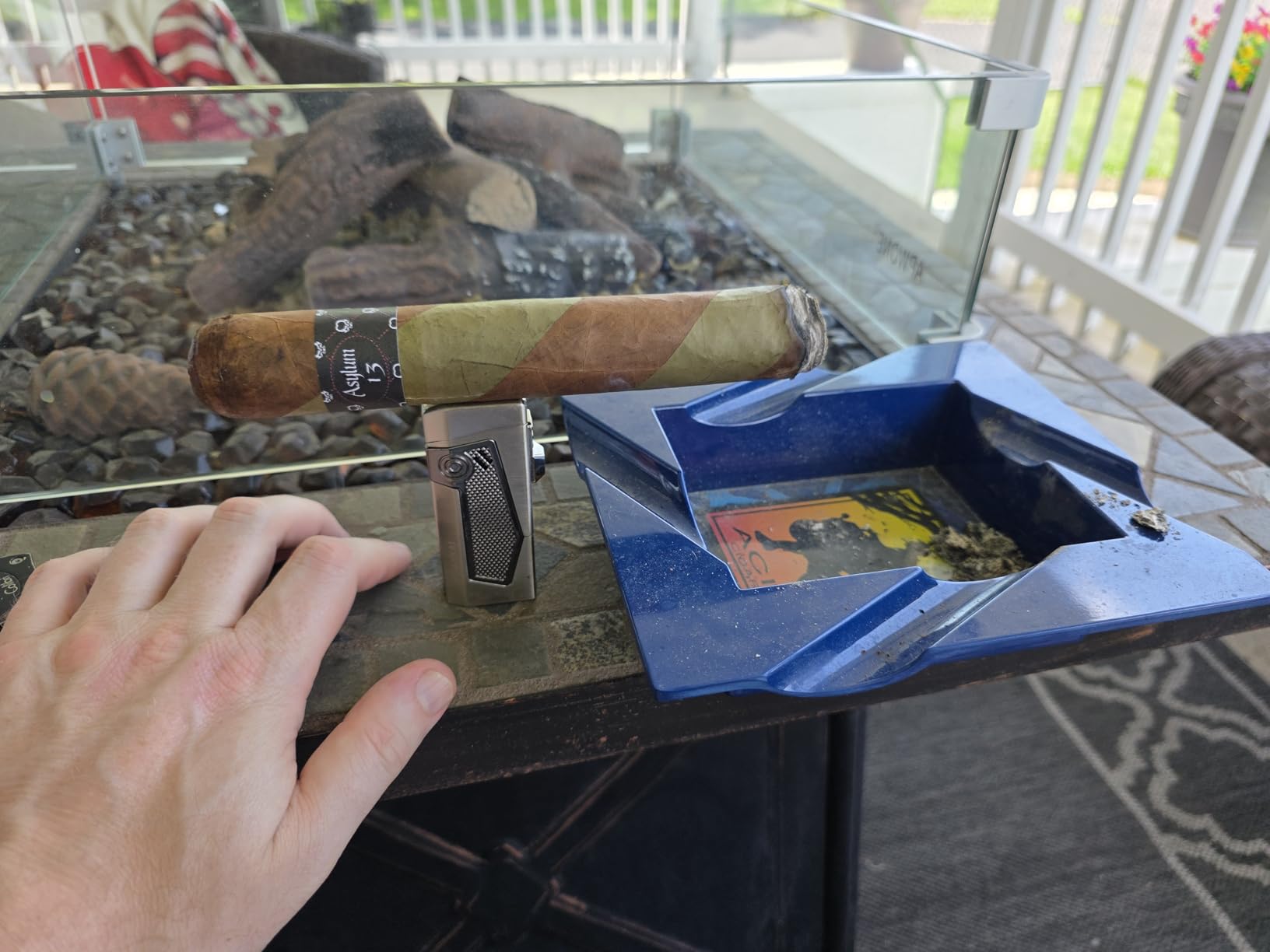 Cigar Lighter 4-Torch Jet Flame - Cigar Punch, Holder, Draw Enhancer, Windproof Refillable Butane Lighter with Gift Box, Multi-Functional Smoking Accessories customer photo 2