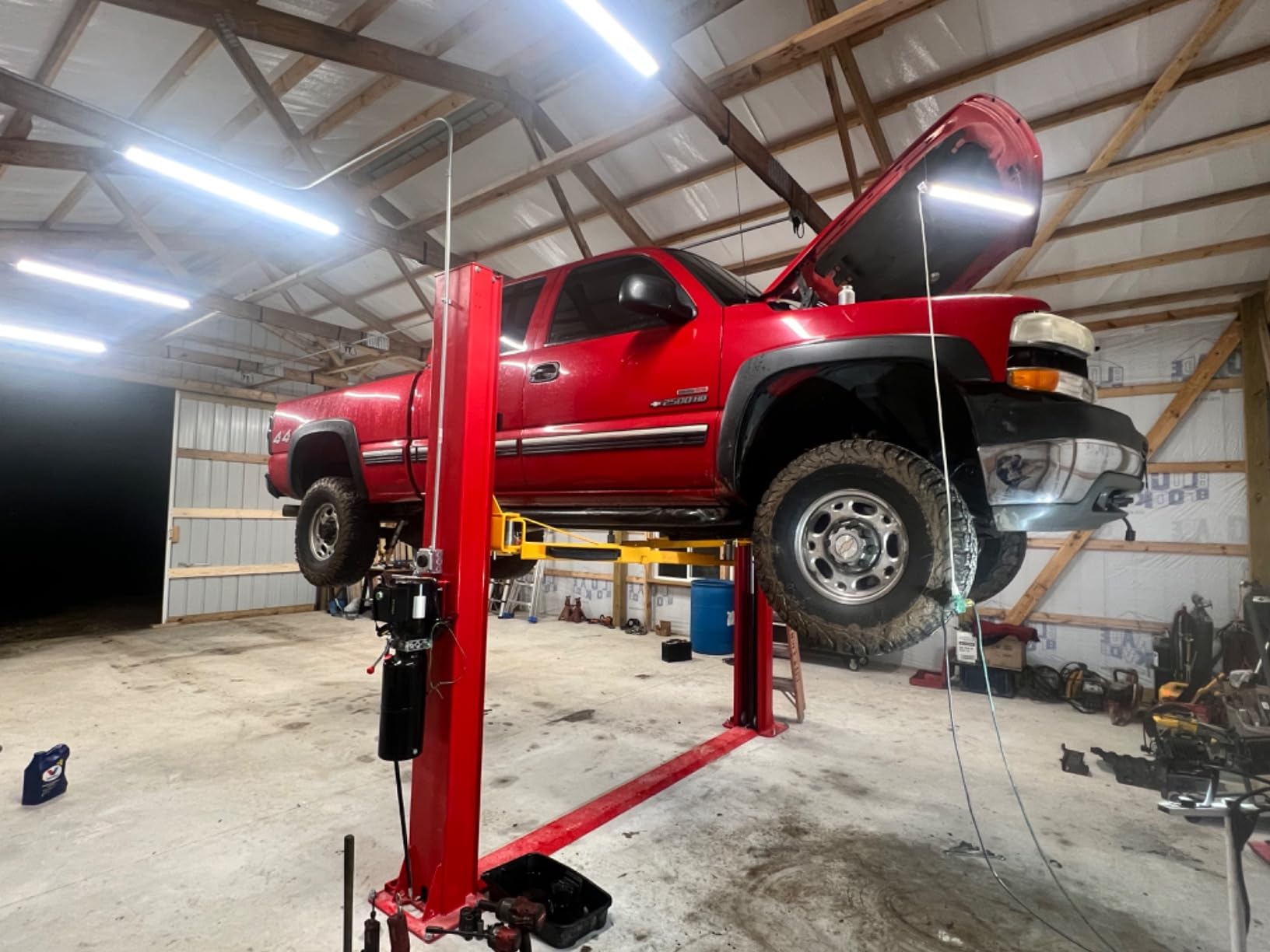 KATOOL 10000 lbs 2 Post Car Lift 2 Posts Lift Auto Lift with Floor Plate for Shop Repair or Home Garage customer photo 1