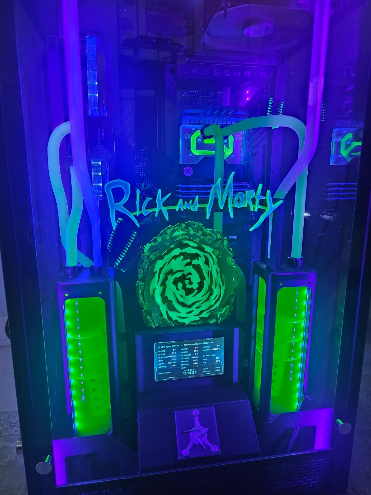 GOWENIC 5in USB Screen, Temperature Monitor with PC CPU Data, Sensor Panel Display customer photo 2