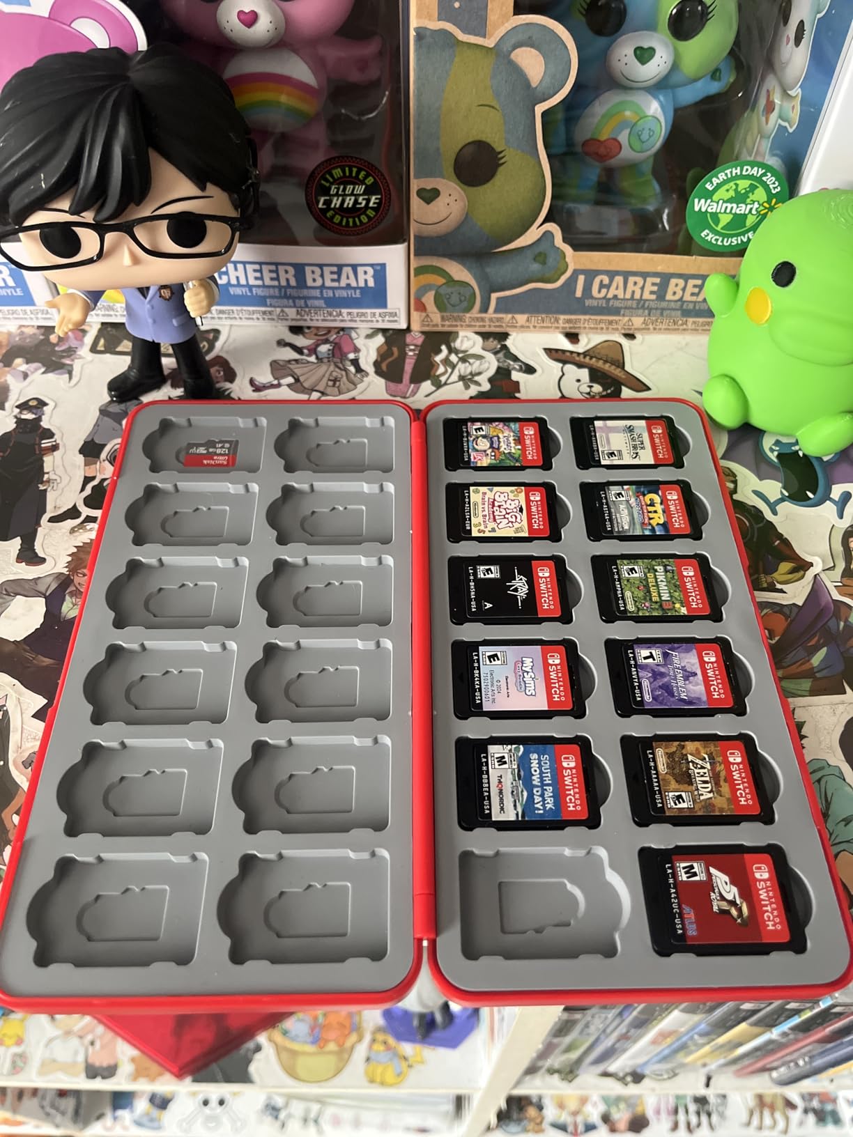 Switch 2 Game Case Holder for Nintendo Switch2/OLED/LITE Games & Micro SD Cards, FUNLAB Switch2 Game Card Cartridge Case with 24 Game Card Storage - Red customer photo 2