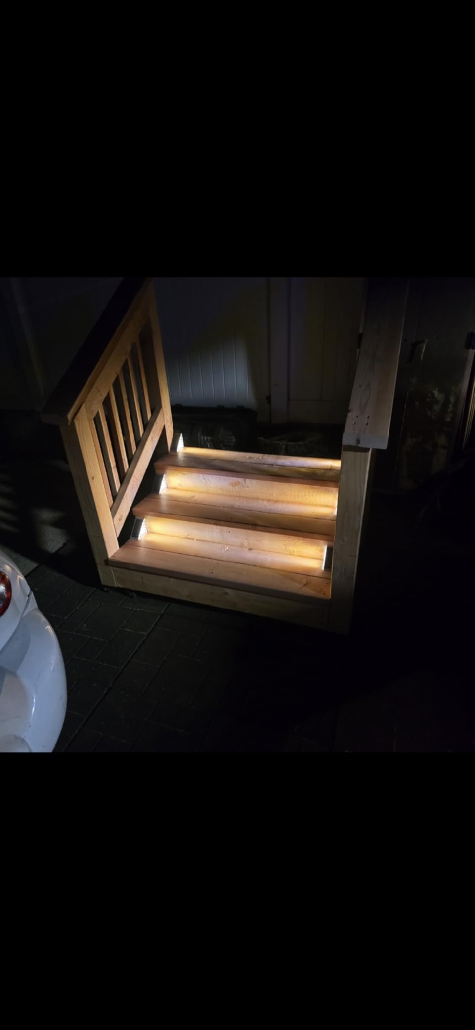 VOLISUN Solar Stair Lights 6 Pack, Solar Step Lights Outdoor Waterproof IP67, LED Outdoor Step Light,Outdoor Light Decor for Garden Stair, Deck, Front Step, Front Porch, and Patio (3000K) customer photo 1