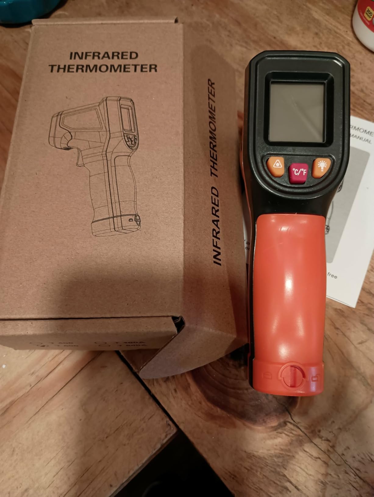 Laser Infrared Thermometer Non-Contact Digital Temperature Gun, -58℉～1112℉(-50℃～600℃) IR Thermometer for Industrial, Kitchen Cooking, Automotive, HVAC (Not for Human Body Temp) customer photo 1