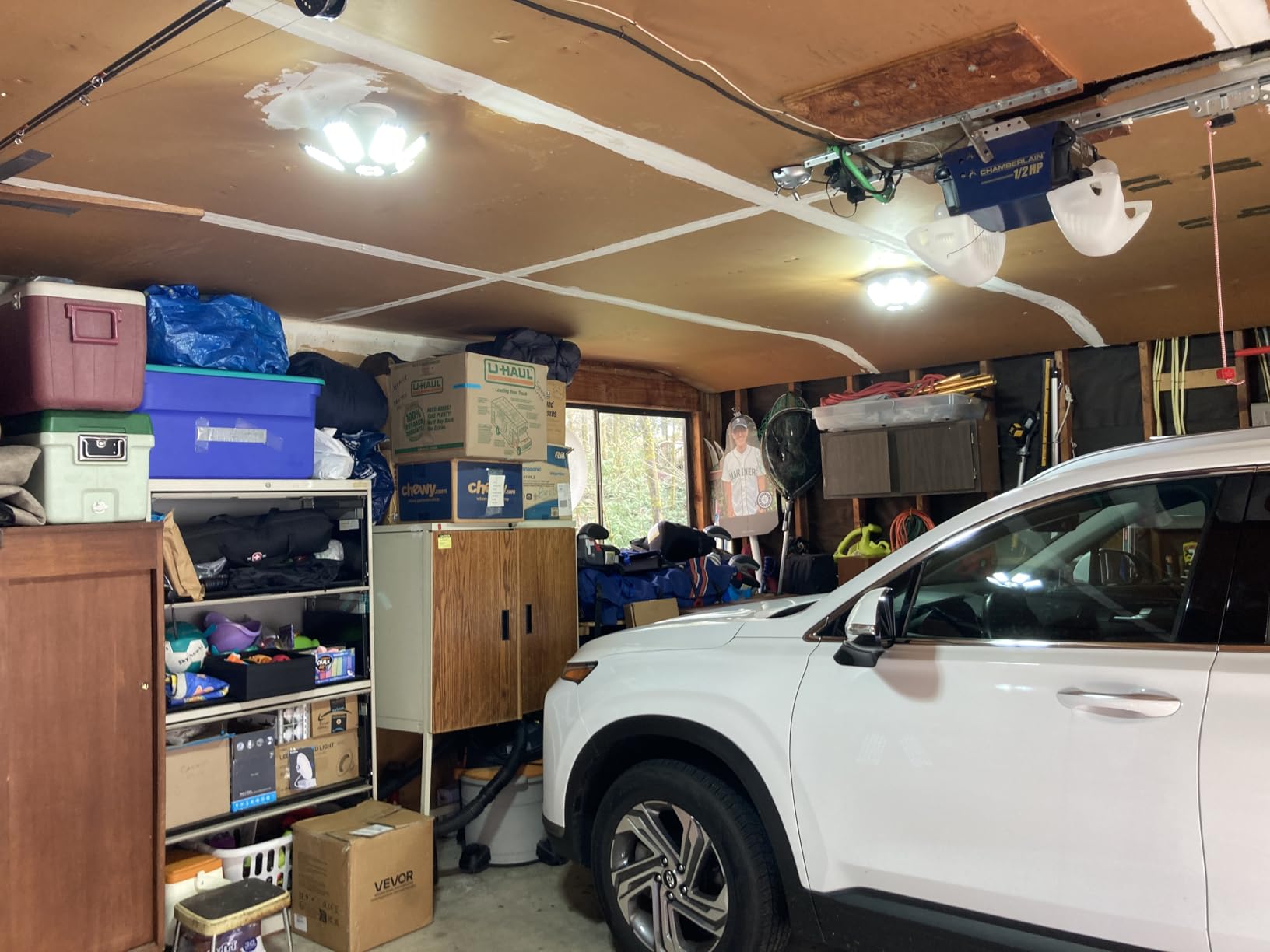 Garage Lights - 2Pack Super Bright 32000LM LED Garage Ceiling Light 6500K LED Shop Light w/ 6 Deformable Panels Screw in E26/E27 Socket Light Bulbs for Workshop Storage Warehouse Attic customer photo 1