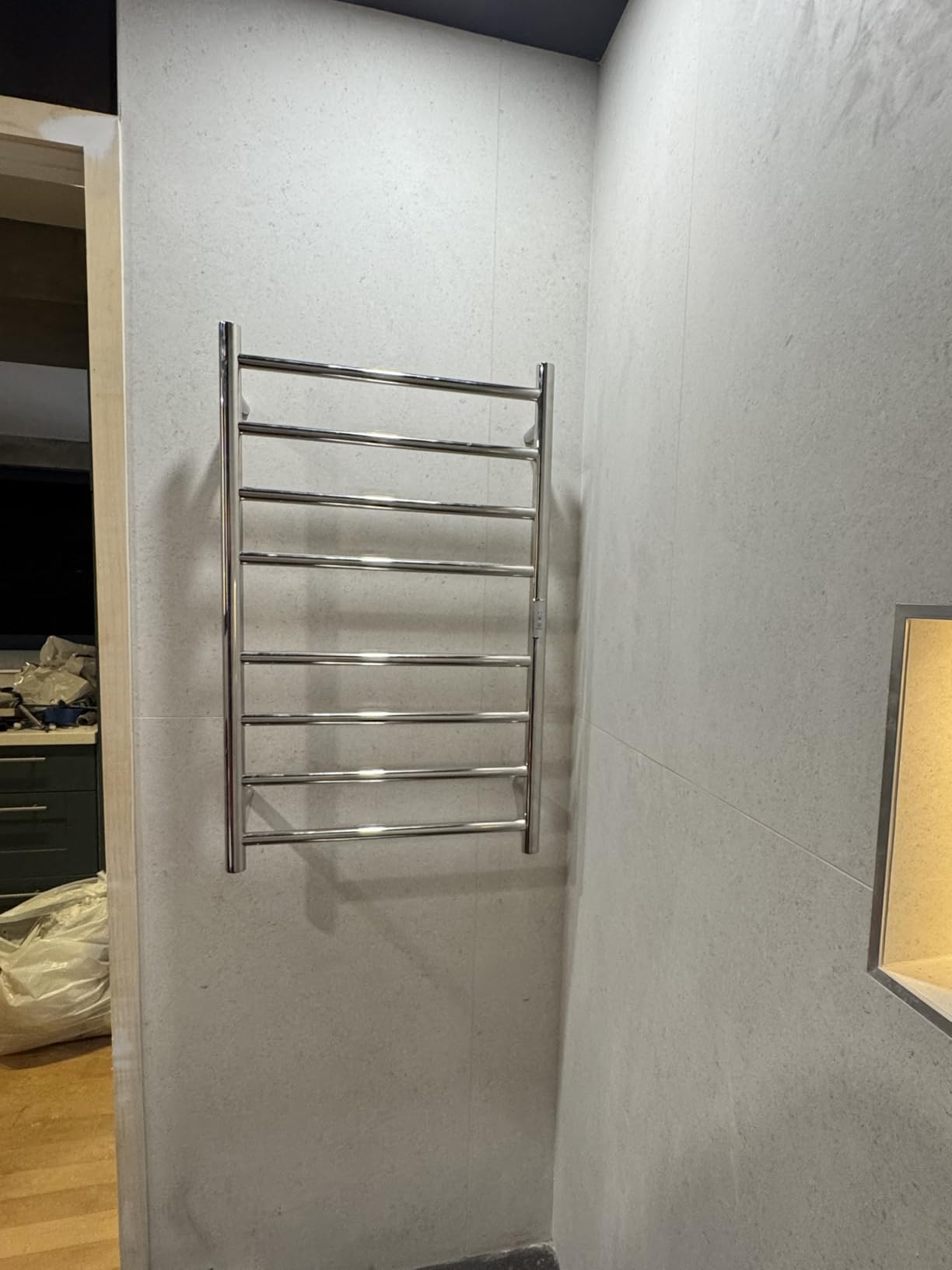 Wall Mounted Towel Warmer 8 Bars with Plug-in and Hardwired Options 3 Working Modes Brushed Stainless Steel 21