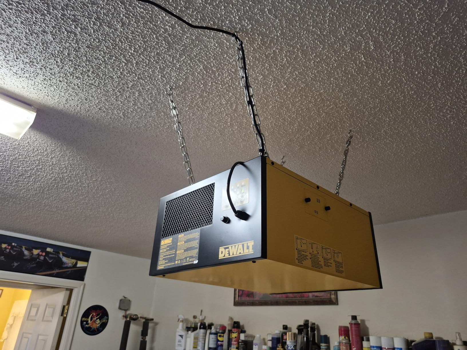 DeWALT DWXAF101 Air Filtration System, 3-Speed Hanging Ceiling Dust Collectors for Woodworking, Remote Controlled Dust Collection Systems, 2 Stage Filtration, for Shop Garage customer photo 2