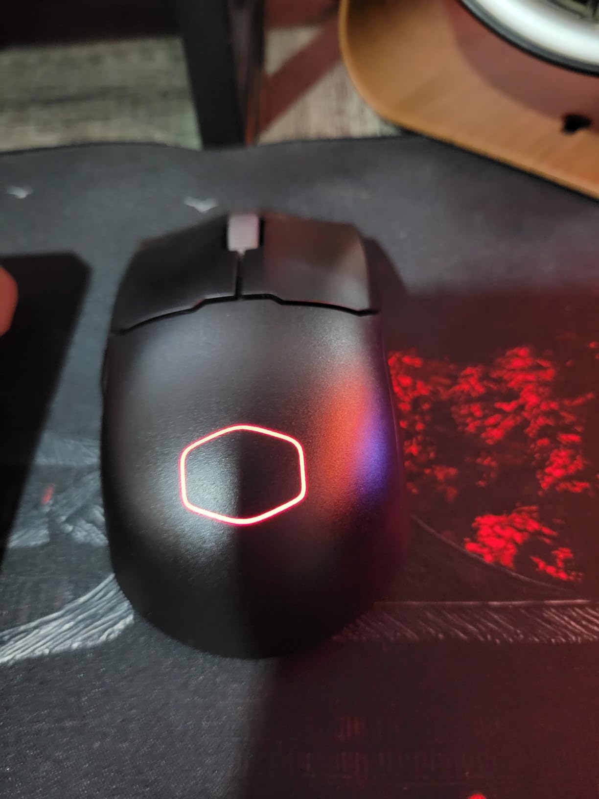 MM712 Wireless Gaming Mouse Black with Adjustable 19,000 DPI, 2.4GHz and Bluetooth , Ultraweave Cable, PTFE Feet, RGB Lighting and MasterPlus+ Software customer photo 1