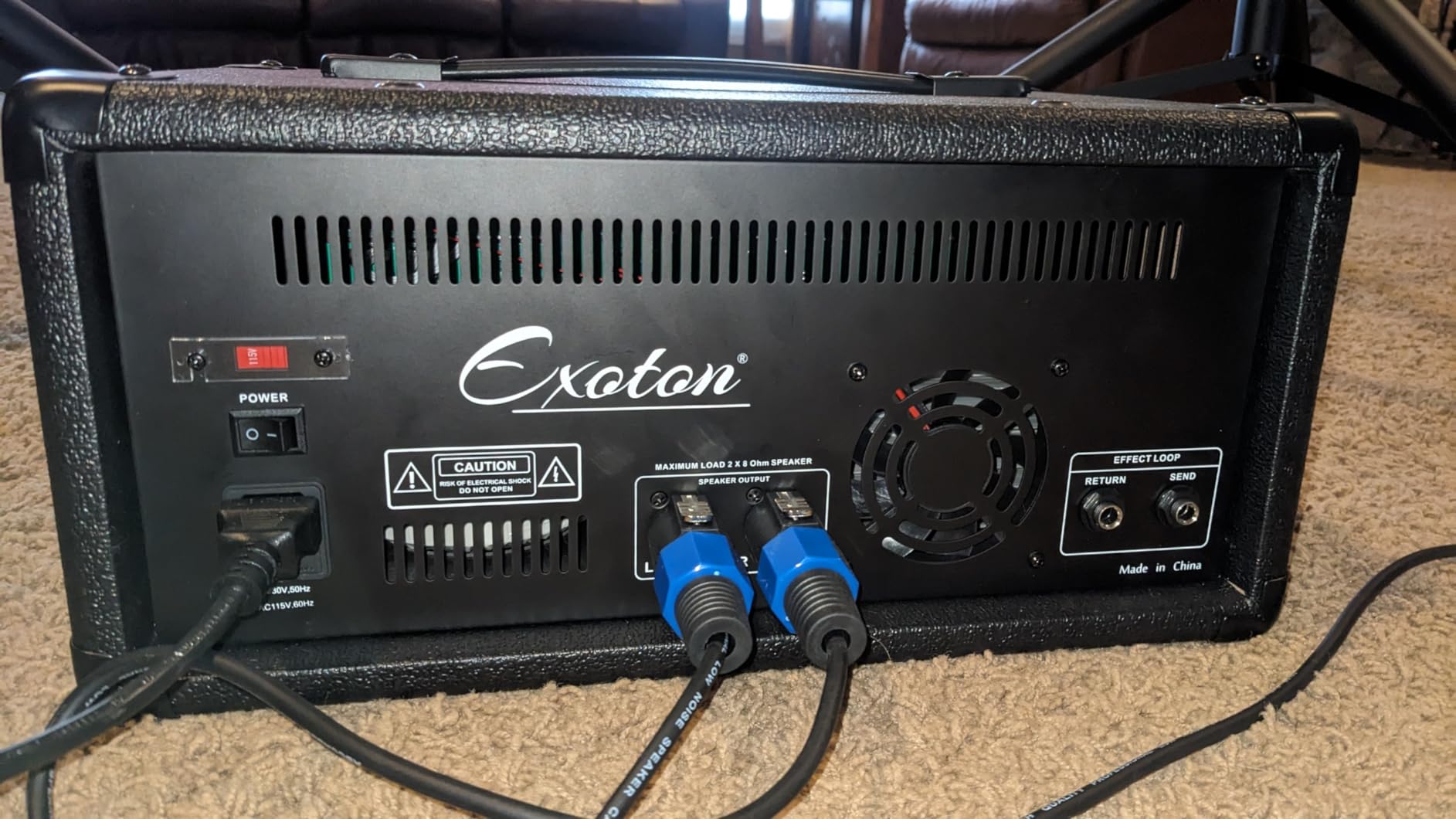 EXOTON S-1202 12inch 2000W Bluetooth PA System with Powered Mixer Set, Passive Speakers with 6 Channel Mixer/Stands/Mic/Effect Controller/ 48V Phantom Power,for Indoor&Outdoor customer photo 2