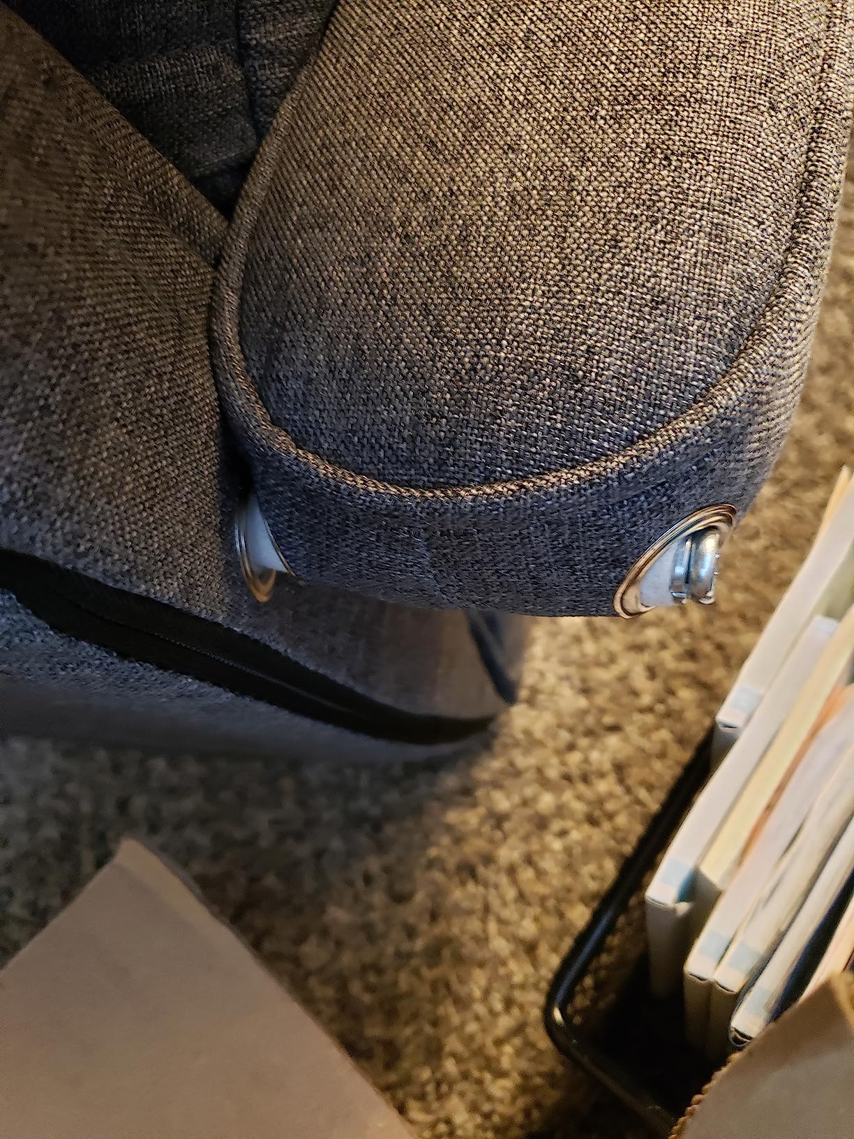 STHOUYN Comfy Floor Chair Bedroom 2 USB Charging Ports, 5-Position Couch Gaming Lounge Chairs Adults, Indoor Folding Lazy Sofa Meditation Arm Dorm Chair Living Room (Grey) customer photo 2