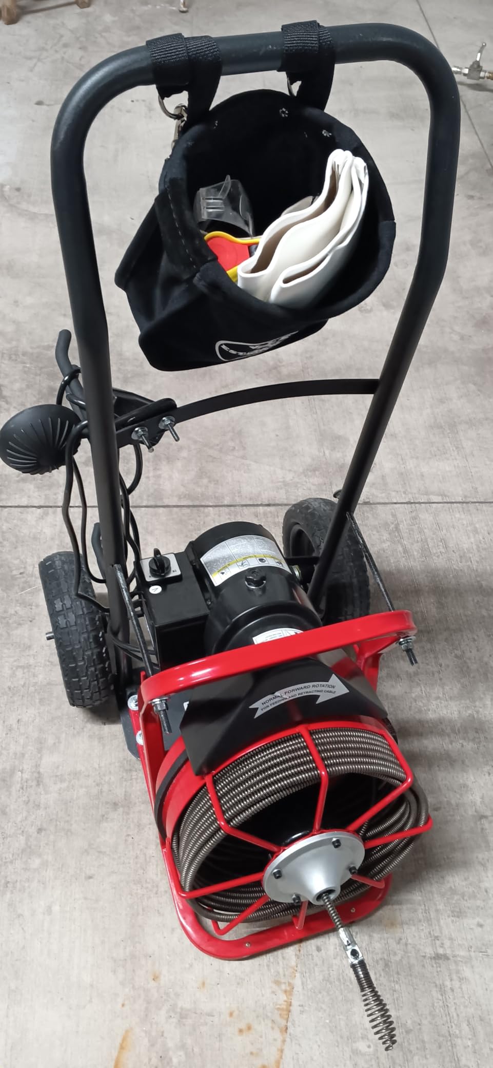 VEVOR Drain Cleaner Machine, 75 Ft x 3/8 Inch, Drain Cleaning Machine Fits 1 to 4 Inch Pipes, Portable Drain Auger Cleaner with 4 Auger Bits, Electric Drain Auger Plumbing Tool customer photo 1