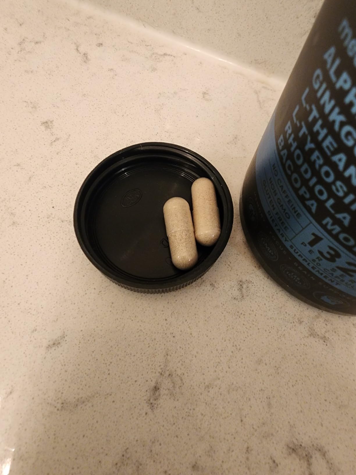 12-in-1 Nootropic Brain Supplement Anhydrous: Ginkgo Biloba for Brain Support, Memory and Focus - B12, Alpha GPC, L Theanine and Choline Supplements with Bioperine Non Caffeinated 1321mg (60ct) customer photo 2