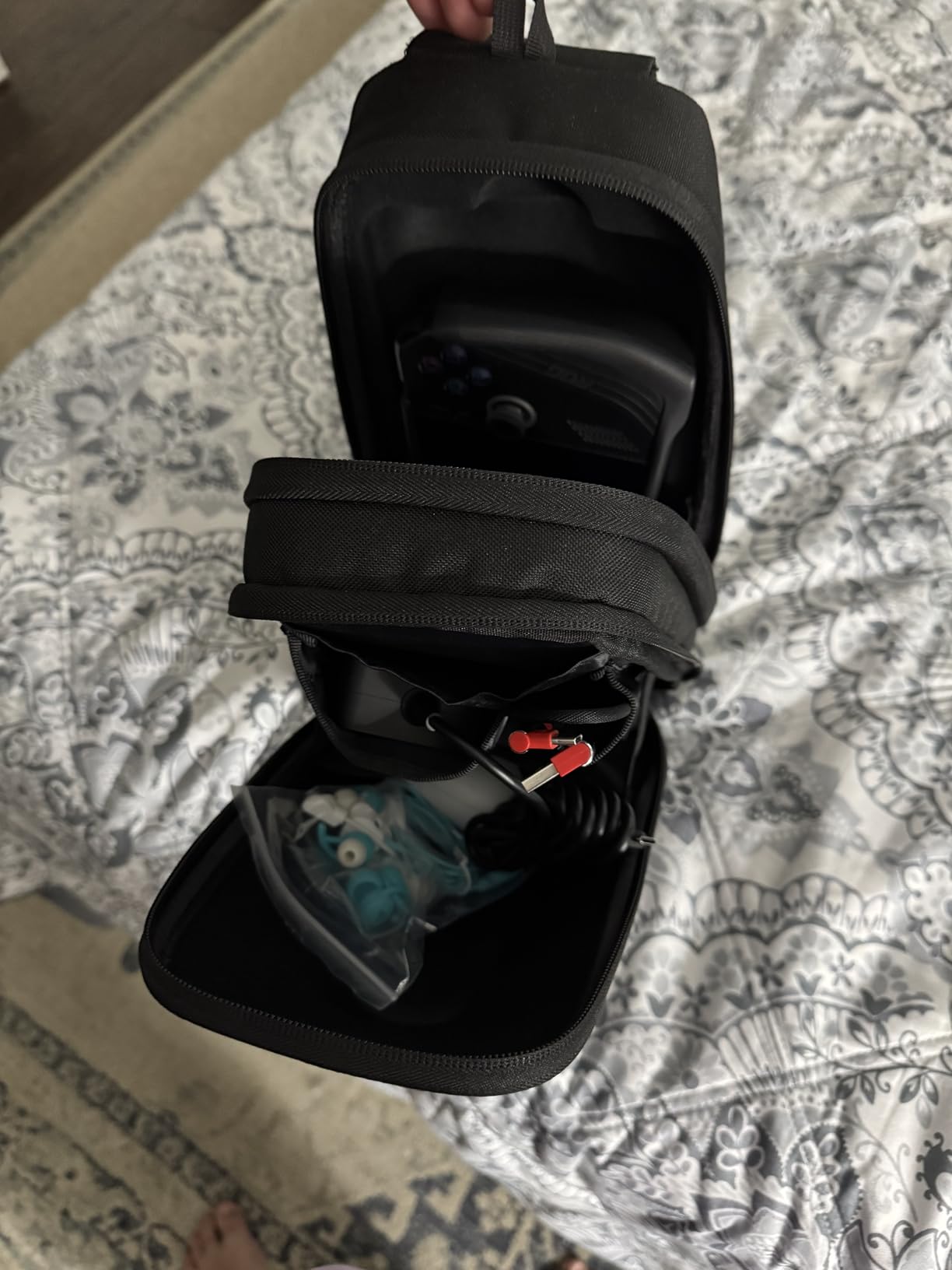 JSAUX Sling Bag for Steam Deck (OLED)/ROG Xbox Ally X (2025)/Xbox Ally/ROG Ally (X), Carrying Case with EVA Hard Shell, Double-layer Case for Docking Station & Accessories, Crossbody Bag for Travel customer photo 1