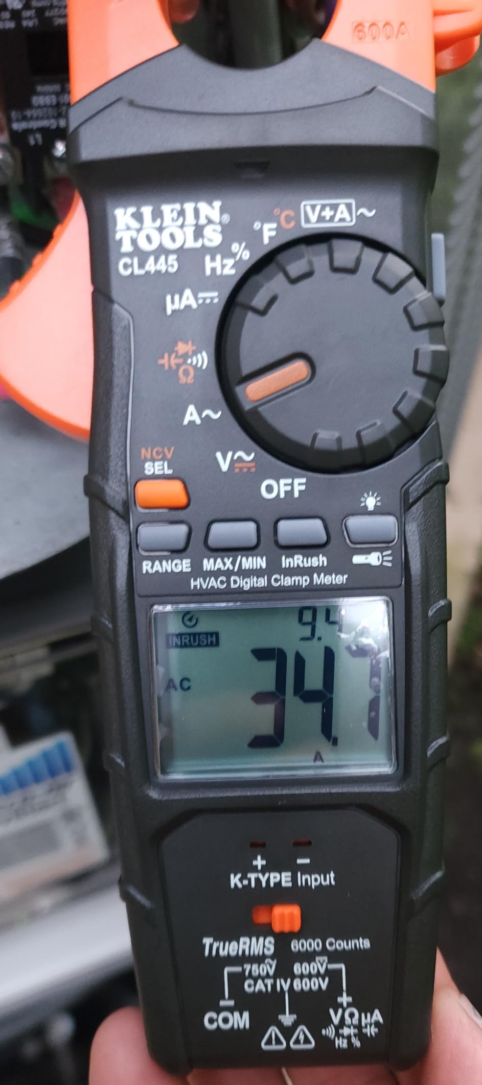 Klein Tools CL445 HVAC Clamp Meter, Auto-Ranging TRMS, NCVT, Measures Voltage, Current, Temperature, Micro Amps, InRush and More customer photo 2