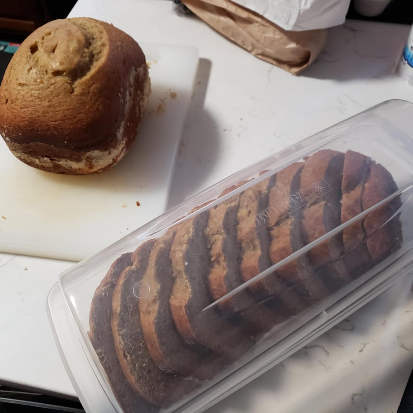 Hamilton Beach Automatic Bread Maker Machine, Digital, Programmable, 12 Settings + Gluten Free, PFAS-Free Nonstick Pan + Kneading Paddle, 2 lb Capacity, Black customer photo 2