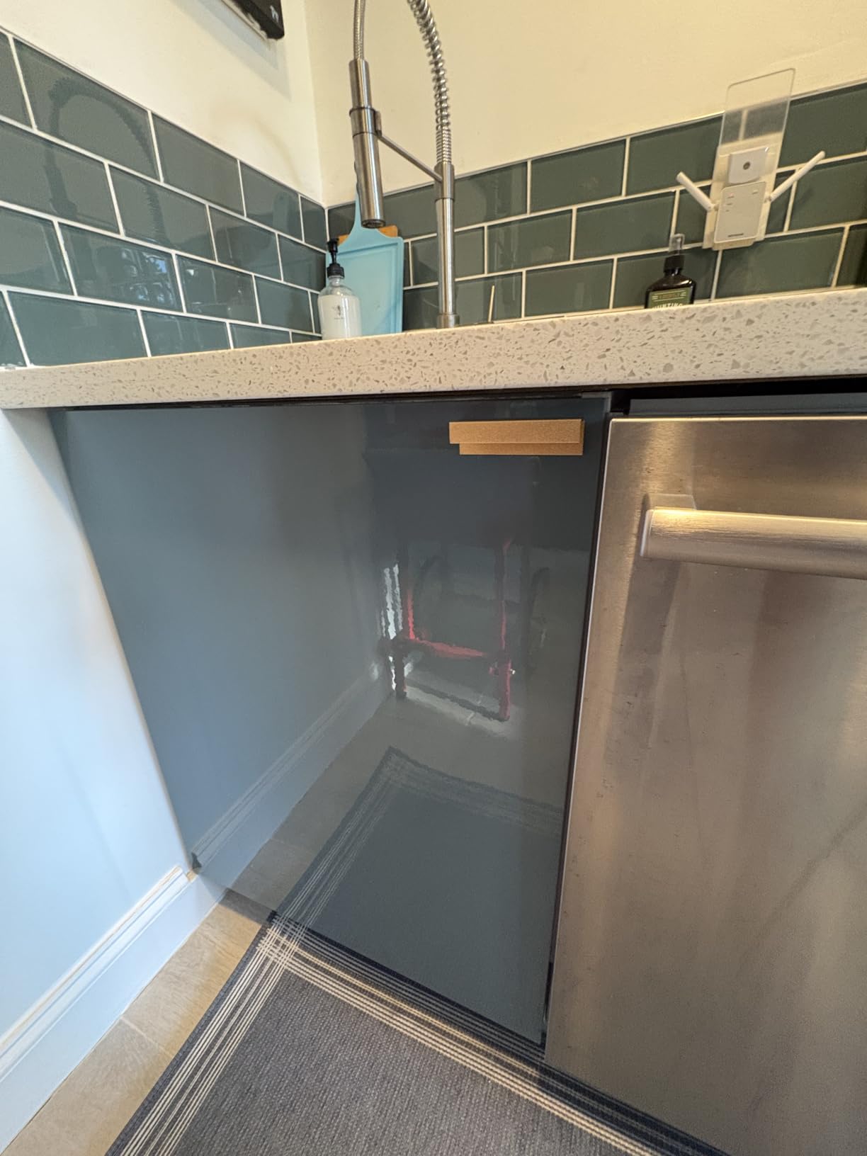 YSAGi Leather Office Desk Pad Protector, Large Mouse Pad, Non-Slip, PU Leather, Laptop Desk Blotter, Waterproof Writing Pad for Office and Home, Black, 23.6