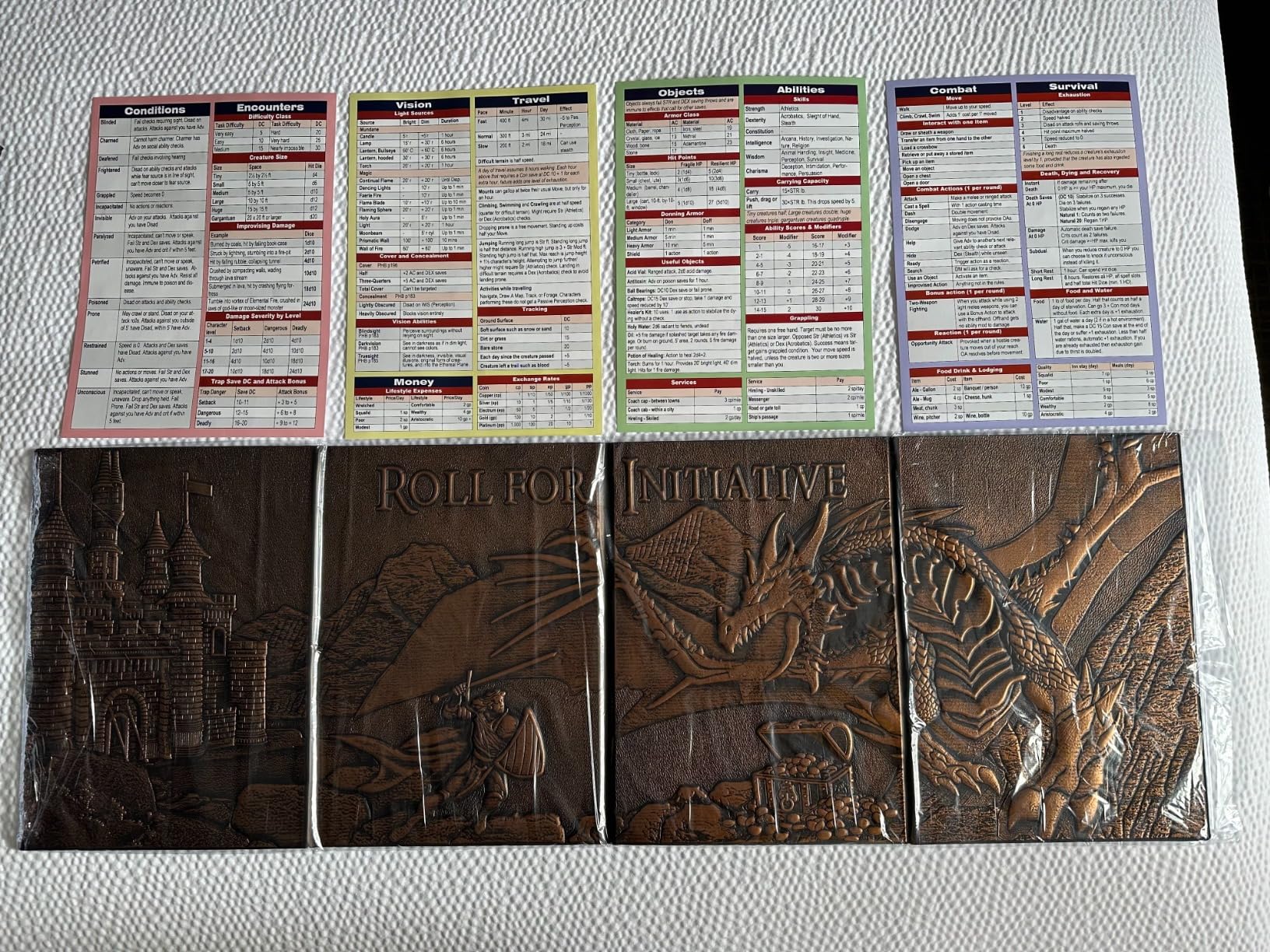 DND DM Screen 5e, D&D Dungeon Master Screen 3D Faux Leather 4 Panel Game Master Screen with Customizable Inserts - Dungeons and Dragons GM RPG Accessories Gift for Men or Women customer photo 2