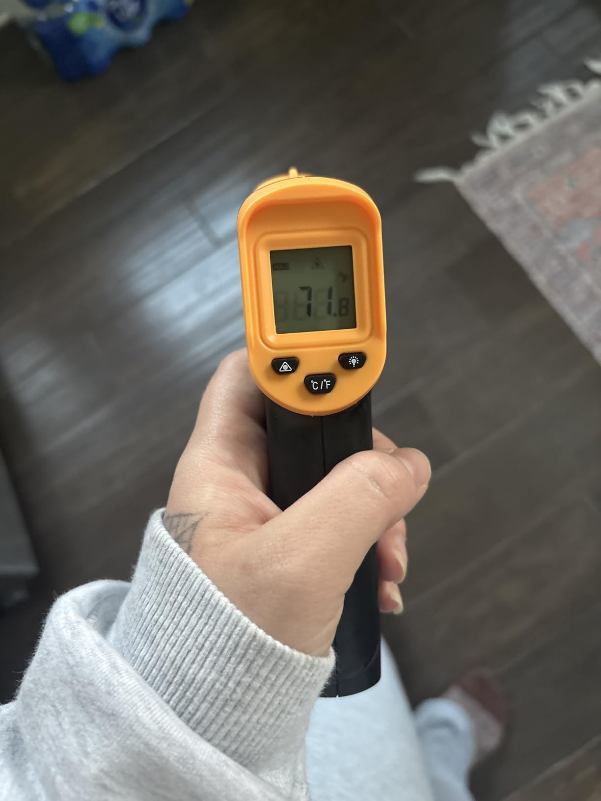 Digital Infrared Thermometer gun for cooking,BBQ,Pizza oven,Ir Thermometer with Backlight,-58℉~932℉(-50℃~500℃) Handheld Non Contact Heat Laser Temperature Gun (Not for Human) customer photo 2