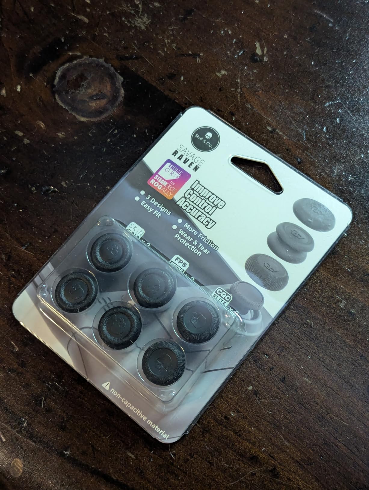 Skull & Co. Skin, CQC and FPS Thumb Grips Joystick Cap Analog Stick Cover for Steam Deck/OLED and ROG Ally, Ally X- Black, Set of 6 customer photo 1