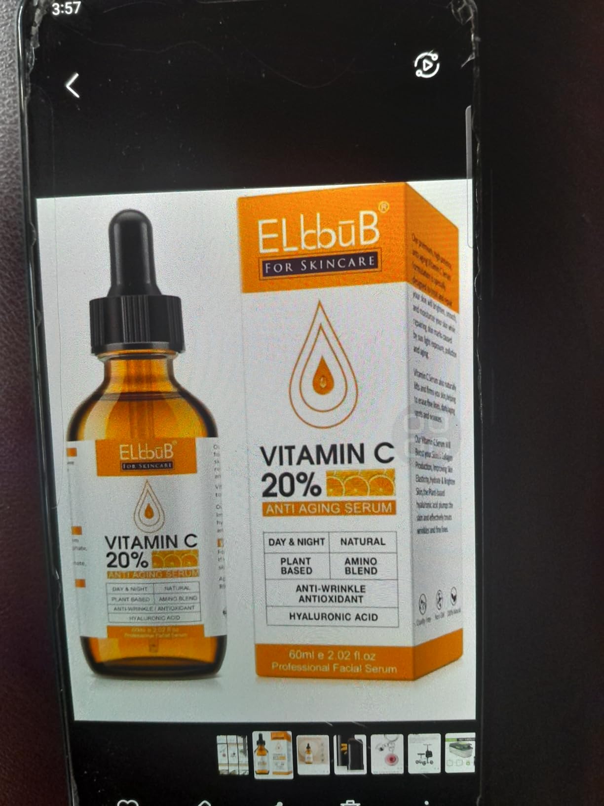 Premium 20% Vitamin C Serum For Face with Hyaluronic Acid, Retinol & Amino Acids - Boost Skin Collagen,Hydrate & Plump Skin, Anti Aging & Wrinkle Facial Serum 60ml customer photo 1