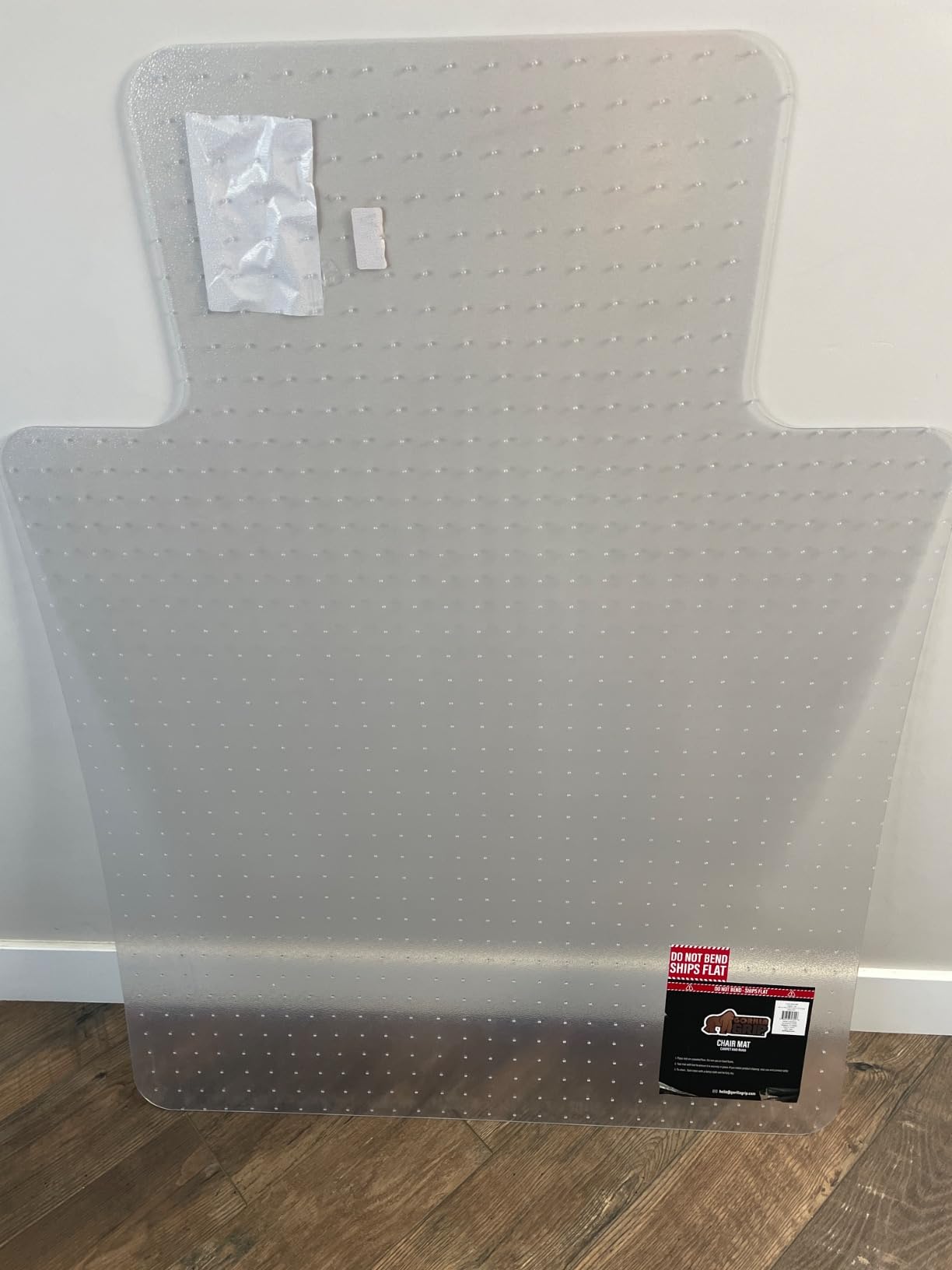 GORILLA GRIP Slip Resistant Clear Office Chair Mat for Carpet Floors, Smooth Rolling Glide Under Desk, Heavy Duty Plastic Computer Mats and Carpeted Floor Protector, Work and Gaming Chairs, 29x47 Lip customer photo 1