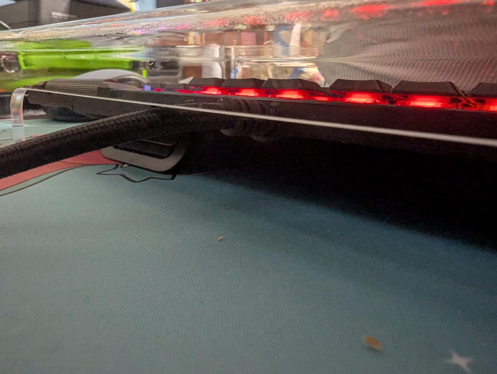 Acrylic Computer Keyboard Cover, Mechanical Keyboard Dust Cover PC Keyboard Cat Protector, Cat Keyboard Protector (1 Pack, Clear) customer photo 1