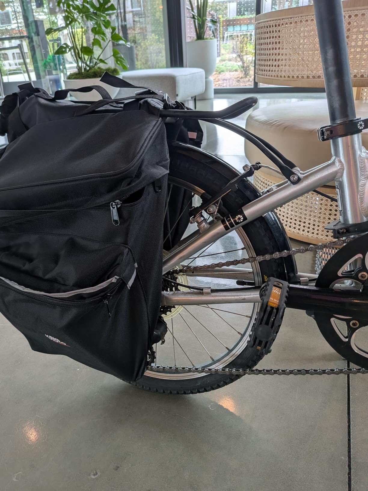 KEMIMOTO Bike Bag Panniers with Rain Cover, 34L Waterproof Bicycle Saddle Bag for Rear Rack Mountain Biking Bags Storage, Ebike Accessories for Commuter Grocery Shopping Travel Carrier customer photo 1