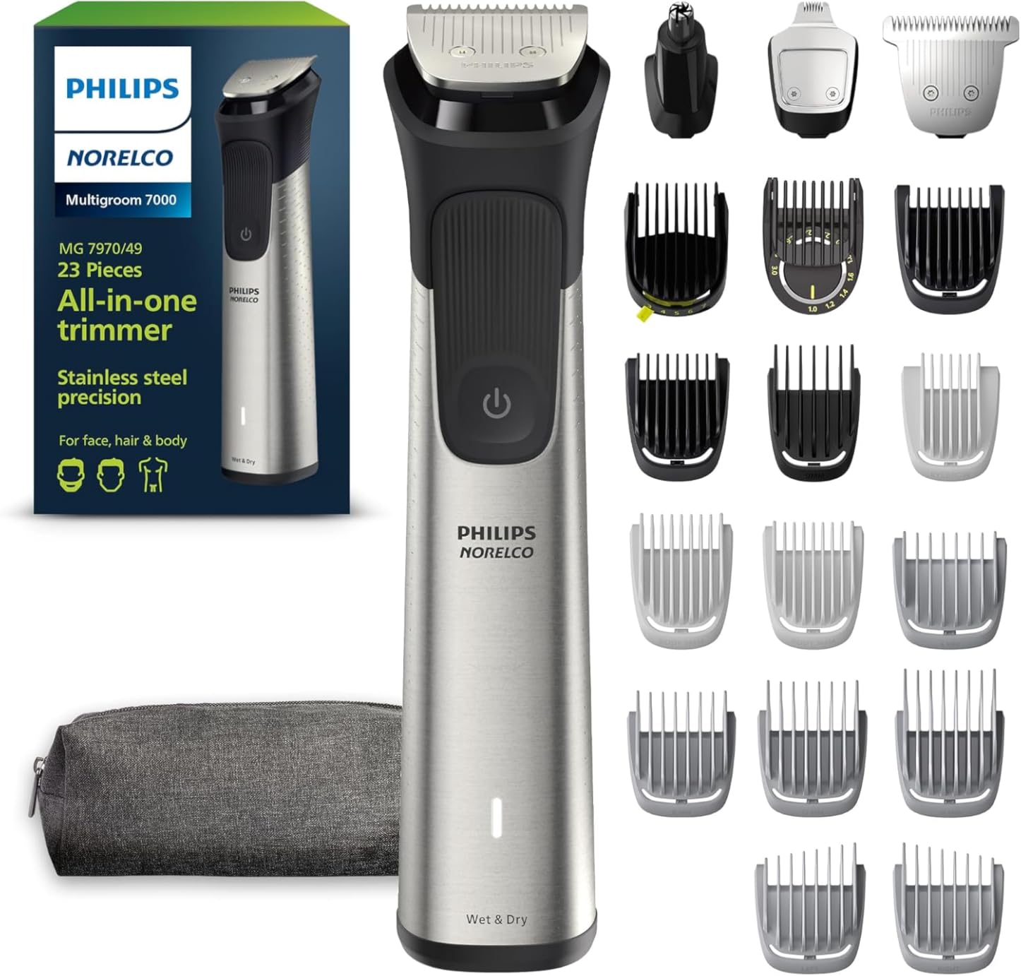 Philips Norelco Multigroom 7000 Series, All-in-One Trimmer, Beard Trimmer and Hair Clipper, 19-Piece Men's Grooming Kit for Beard, Head, Hair, Body, and Face customer photo 1