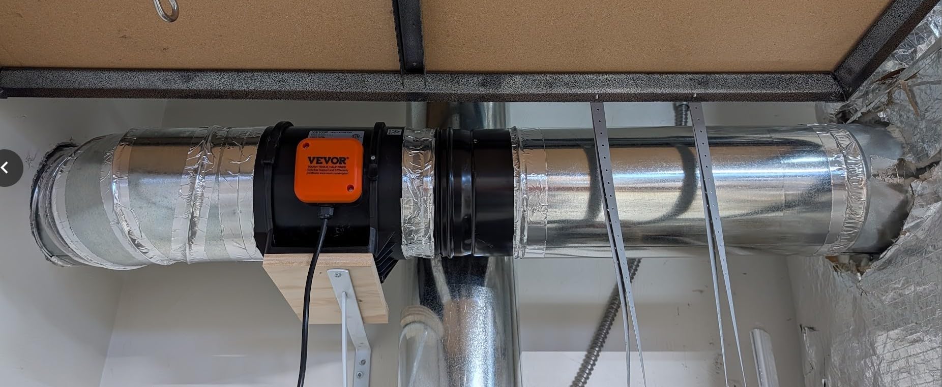 VEVOR Inline Duct Fan, 6-Inch 400 CFM with Variable Speed Controller, Quiet AC-Motor Ventilation Exhaust Fan for Cooling Booster, Grow Tents, Hydroponics customer photo 1