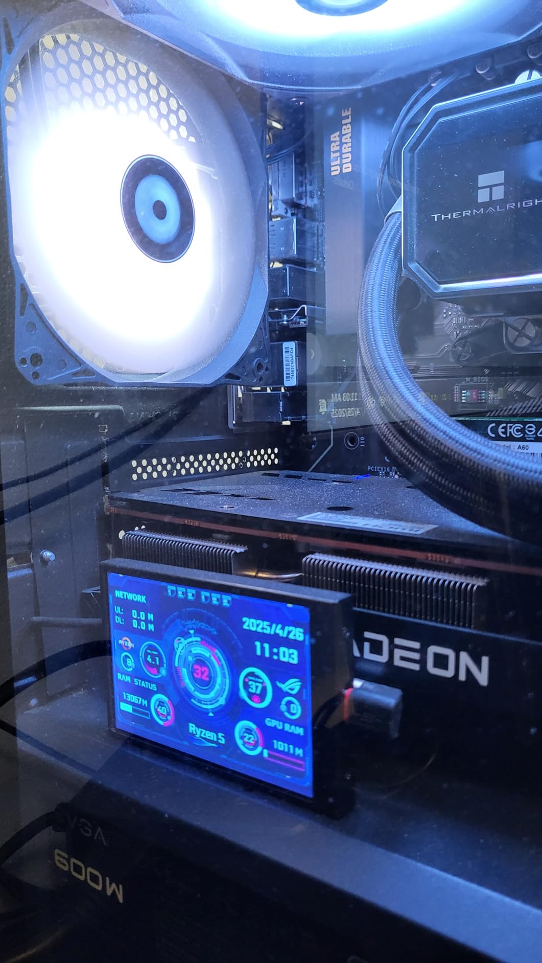 WOWNOVA PC Temperature Display, Computer Temp Monitor, ARGB Case, IPS USB Mini Screen, CPU RAM HDD Data Monitor customer photo 1