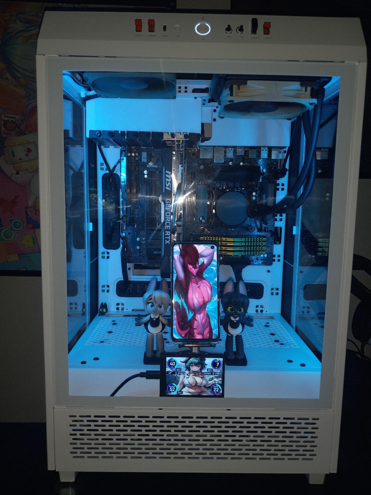 WOWNOVA PC Temperature Display, Computer Temp Monitor, ARGB Case, IPS USB Mini Screen, CPU RAM HDD Data Monitor customer photo 2