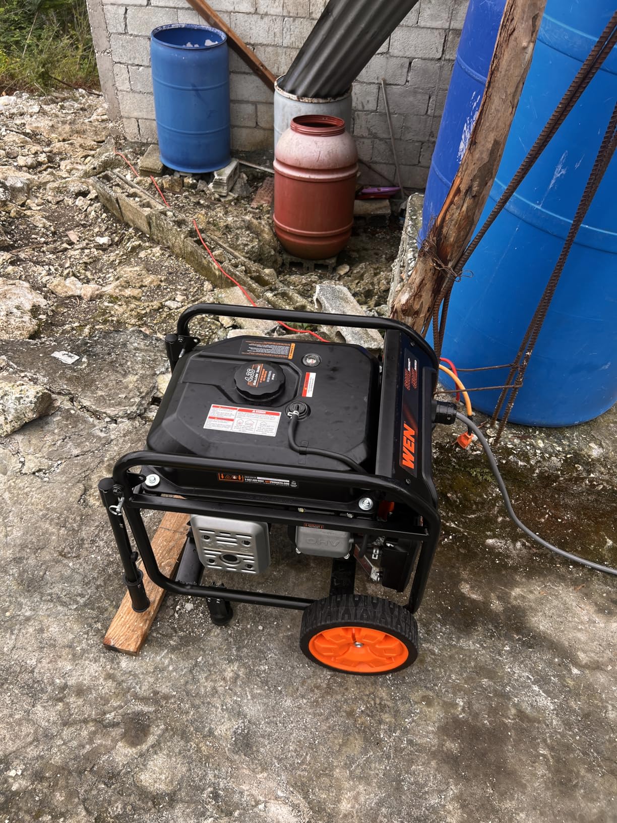WEN 5600-Watt Portable Generator, Electric Start, 224cc, Transfer-Switch and RV-Ready with CO Shutdown Sensor (GN5602X) customer photo 1