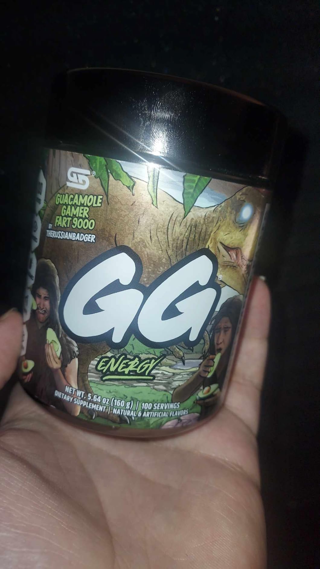Gamer Supps GG Energy - Guacamole Gamer Fart 9000 by TheRussianBadger (100 Servings) - Keto Friendly Gaming Energy and Nootropic Blend, Sugar Free + Organic Caffeine + Vitamins, Powder Drink customer photo 1