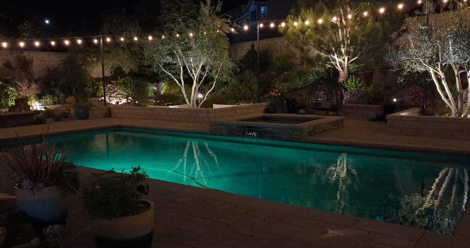 LyLmLe LED Pool Lights, 20W Smart RGB Magnetic Submersible Light with APP Control, 800lm Dimmable, IP68 Waterproof 12V Nicheless Underwater Lights for Inground Aboveground Pools customer photo 2