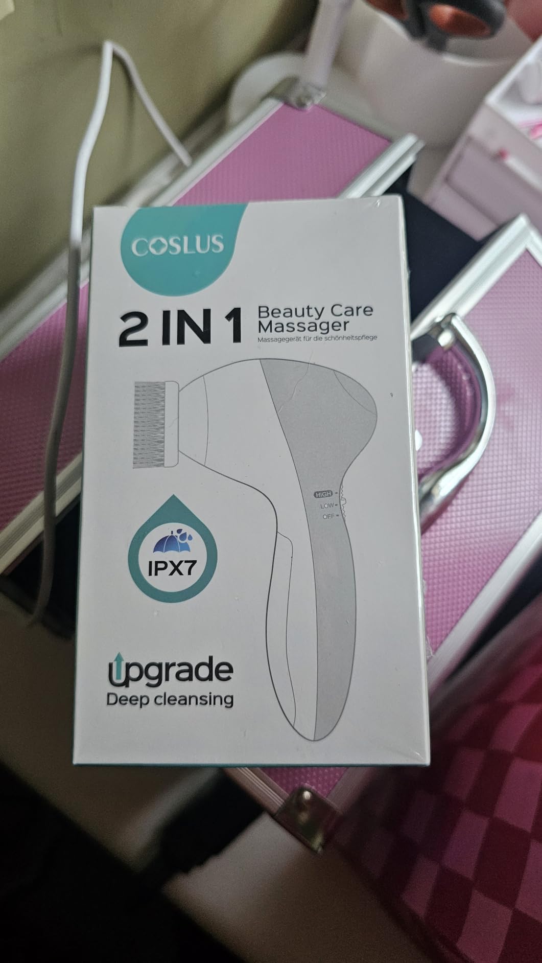 COSLUS Facial Cleansing Brush Silicone Face Scrubber: 2 in1 FBS-D Electric Exfoliating Massage Device Waterproof Deep Cleaning Exfoliation Rotating Spa Machine - Electronic Skin Care Wash Clean System customer photo 1