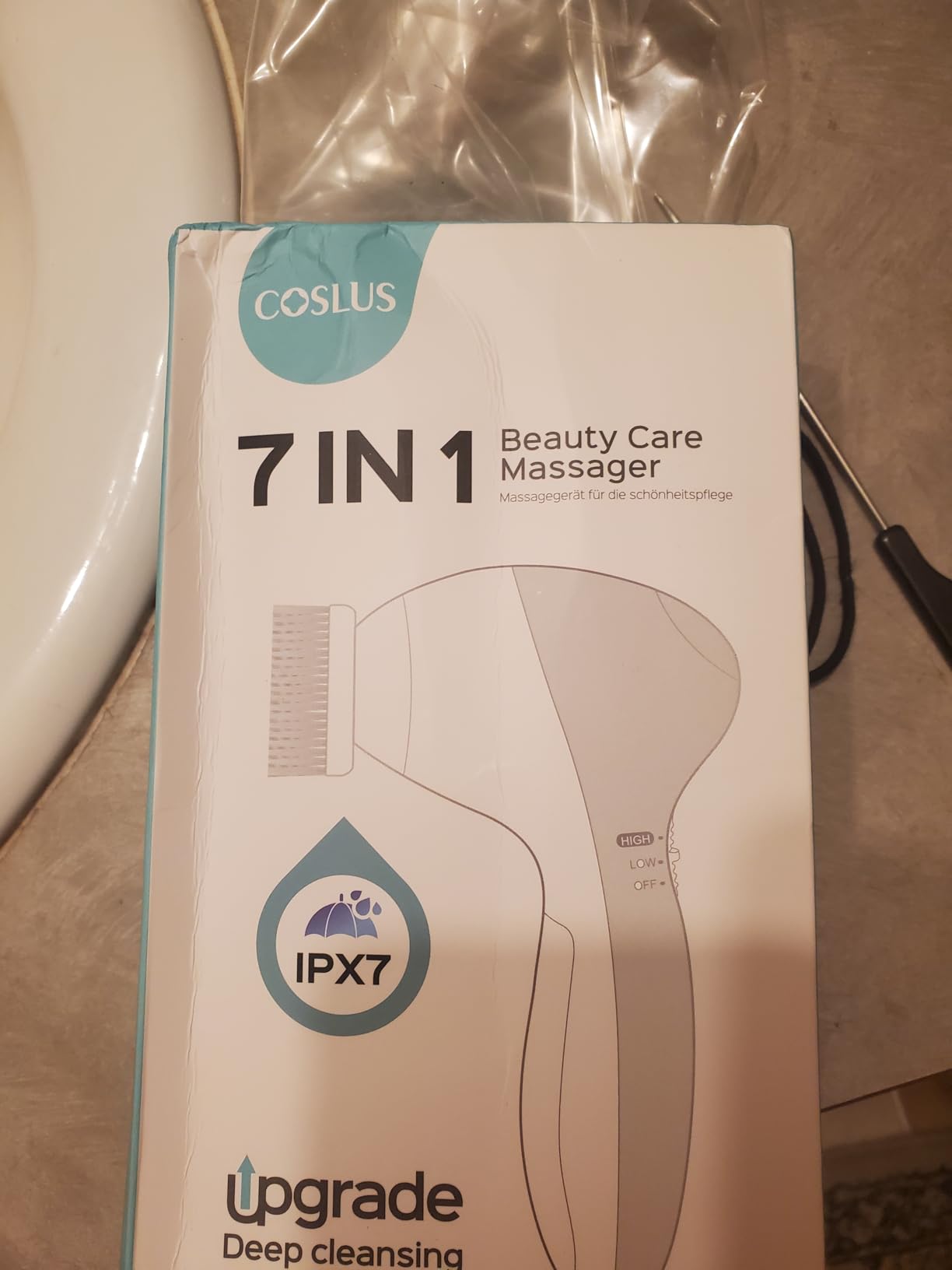 COSLUS Facial Cleansing Brush Silicone Face Scrubber: 2 in1 FBS-D Electric Exfoliating Massage Device Waterproof Deep Cleaning Exfoliation Rotating Spa Machine - Electronic Skin Care Wash Clean System customer photo 2