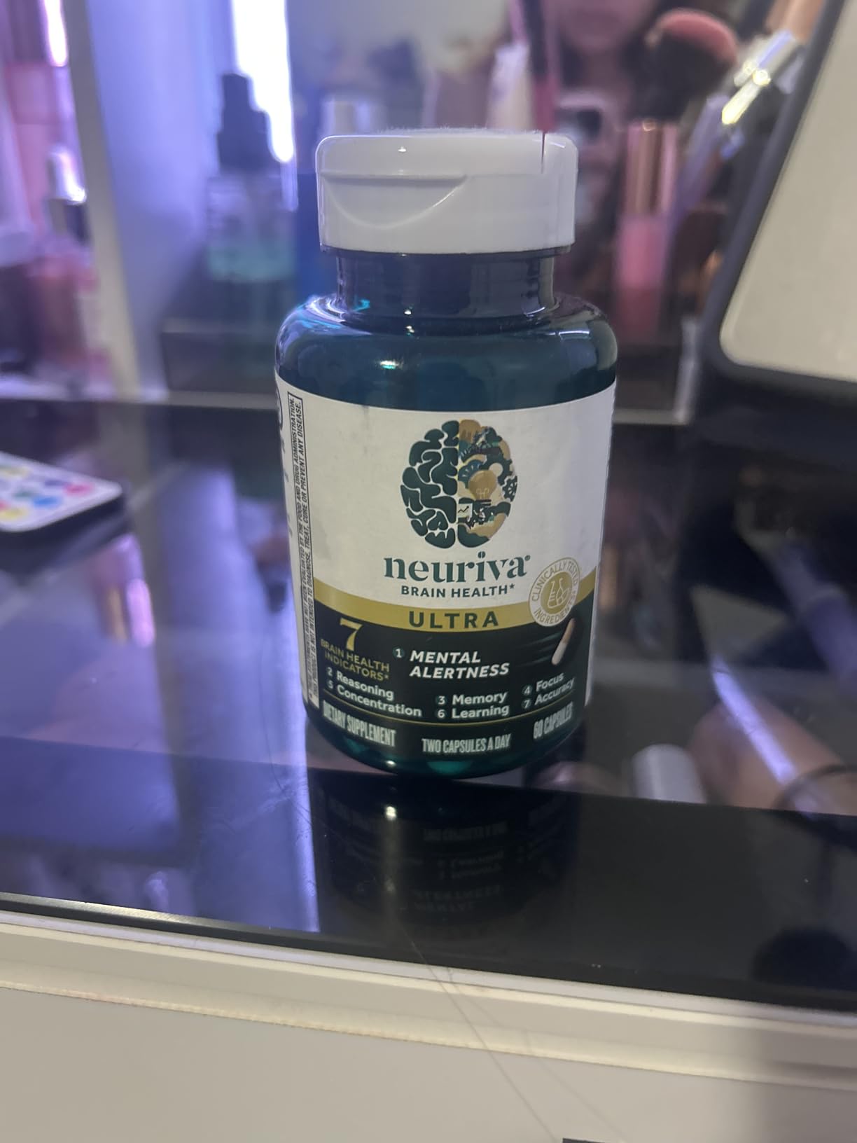 NEURIVA Ultra Decaffeinated Clinically Tested Nootropic Brain Supplement for Mental Alertness, Memory, Focus & Concentration, Cognivive, Neurofactor, Phosphatidylserine, Vitamins B6 B12 customer photo 1